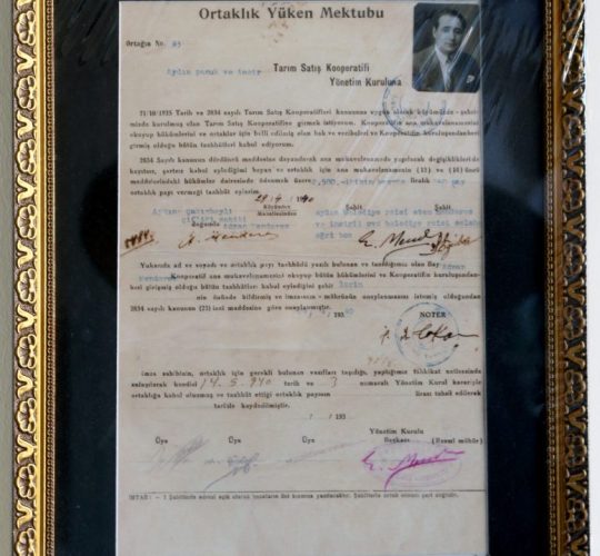 Merhum Adnan Menderes'in Üyelik Belgesi